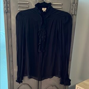 Wilfred Black Ruffle Blouse